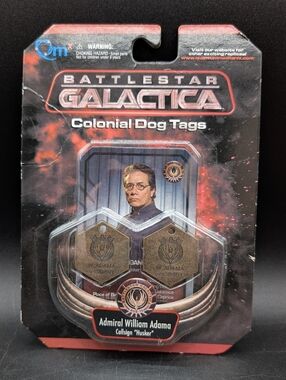 Battlestar Galactica Colonial Dog Tags Admiral William Adams, "Husker", New